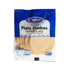 Top Op Madras Plain Papads (3inch) 200g