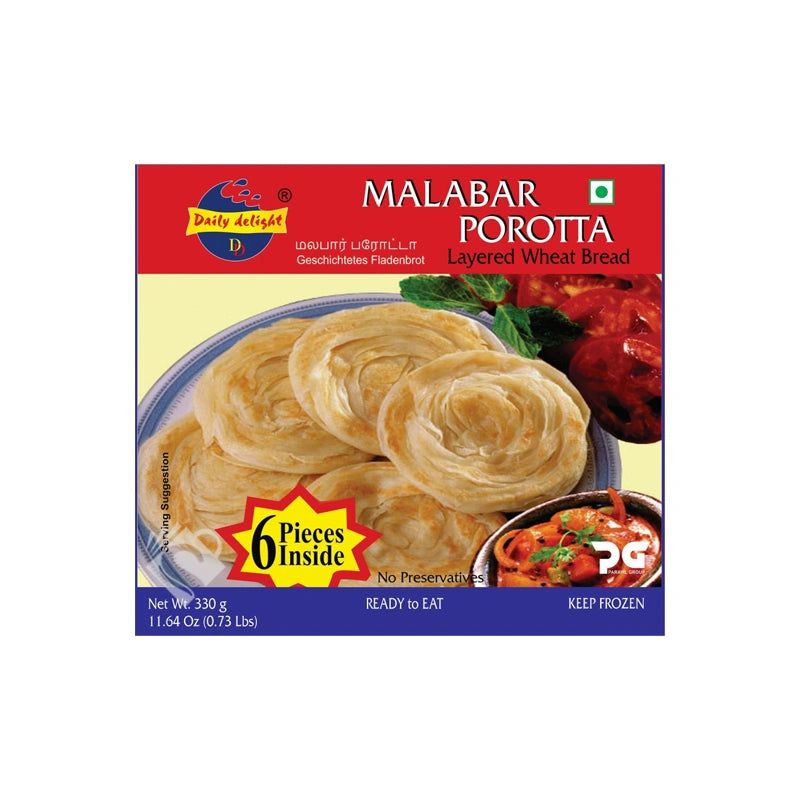 Daily Delight Malabar Paratha (6 PIECE) 350g^ - Shaalis.com