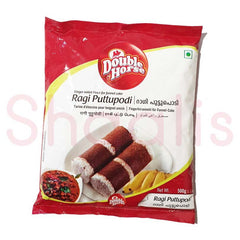 Double Horse Ragi Puttupodi-Finger Millet Flour For Funnel Cake 500g - Shaalis.com