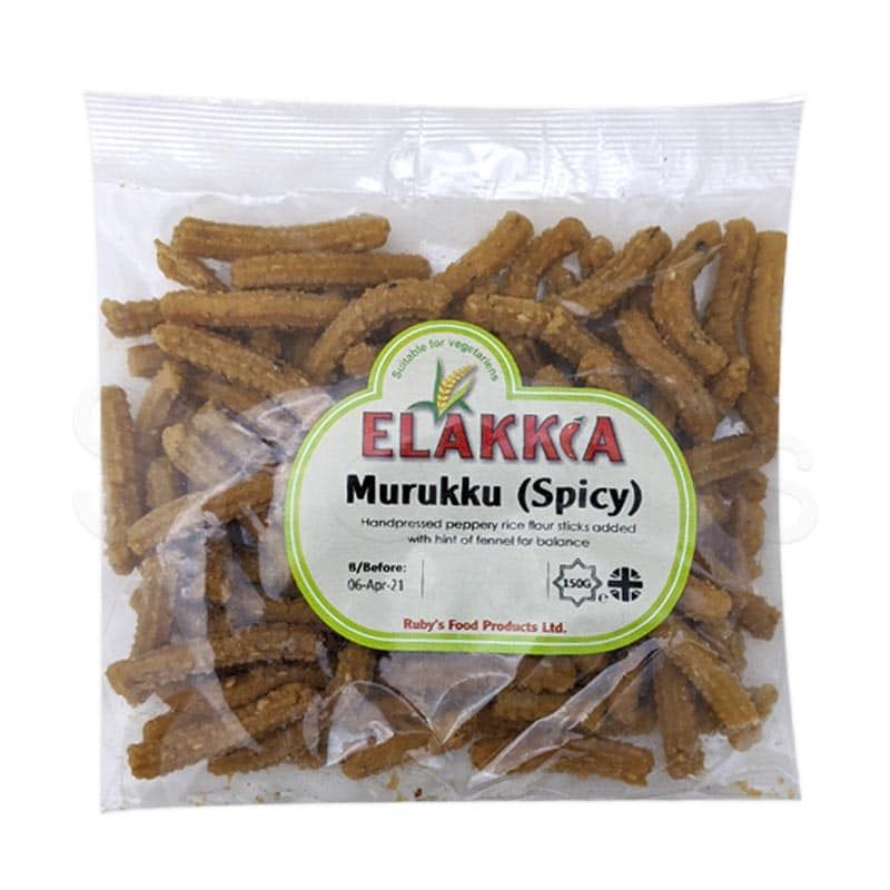 Elakkia Murukku Spicy 150g - Shaalis.com