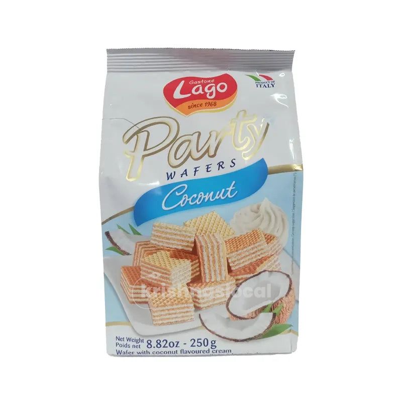 Gastone Lago Party Wafers Flavour Coconut 250g^ - Shaalis.com