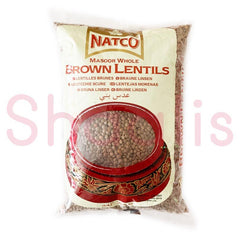Natco Brown Lentils Masoor Whole 2kg^ - Shaalis.com