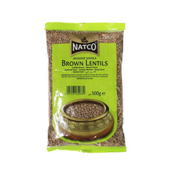Natco Brown Lentils Masoor Whole 500g^ - Shaalis.com