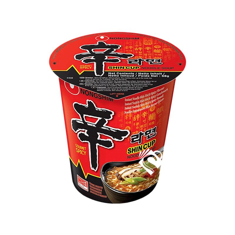 Nongshim Shin Ramyun Noodles (Red cup) 68g^ - Shaalis.com