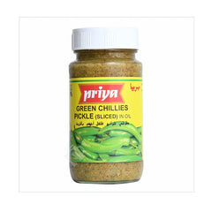 Priya  Green Chilli (Sliced) Pickle 300g^ - Shaalis.com