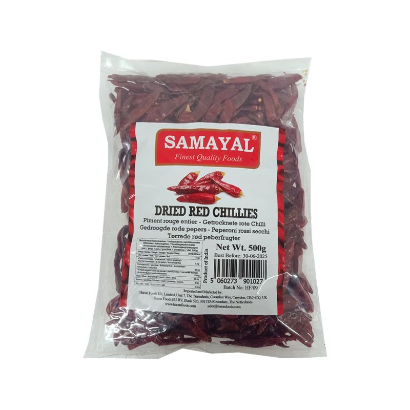 Samayal Dried Red Chillies 500g^ - Shaalis.com