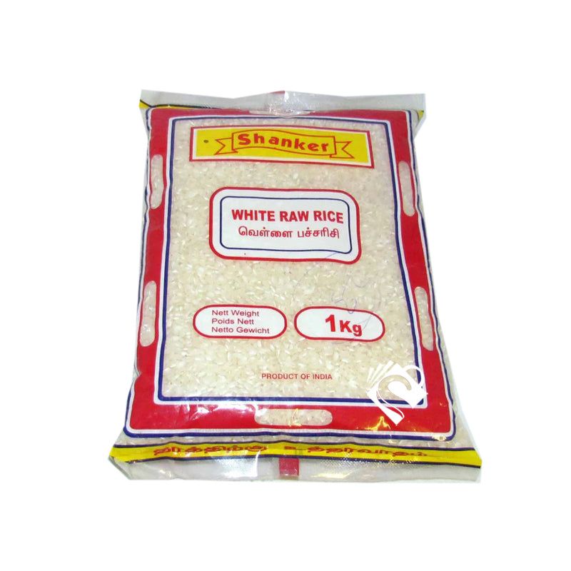 Shankar White Raw Rice 1kg^ - Shaalis.com