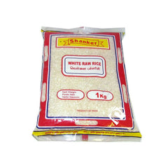 Shankar White Raw Rice 1kg^ - Shaalis.com