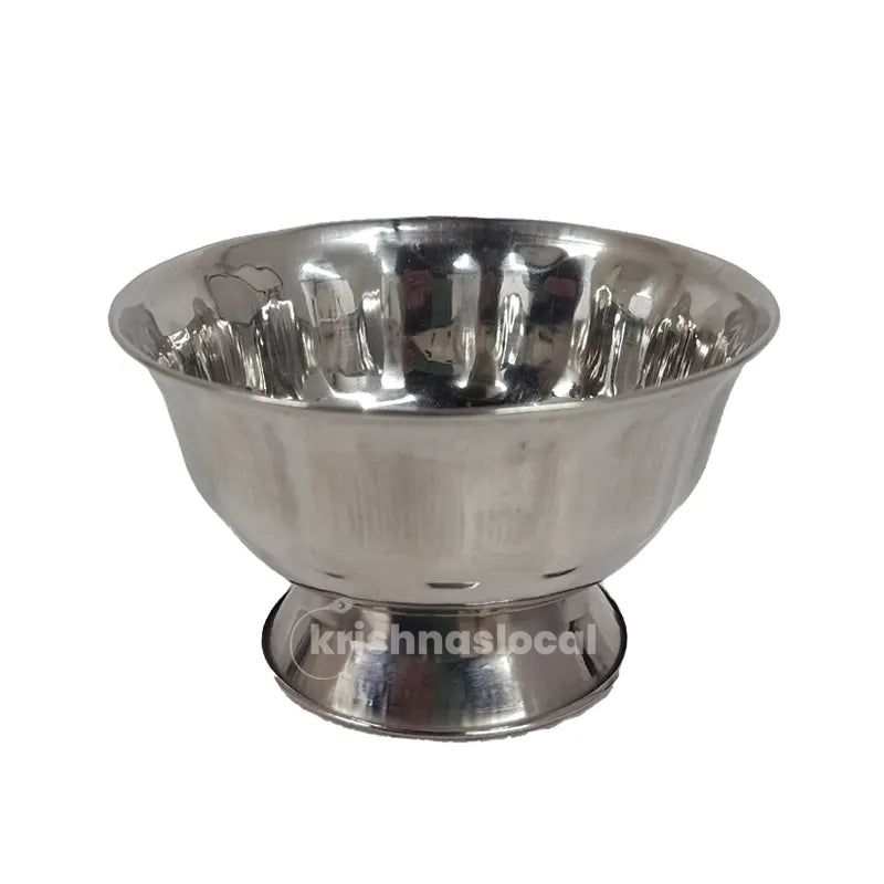 Silver Stainless Steel Chandan Bowl^ - Shaalis.com