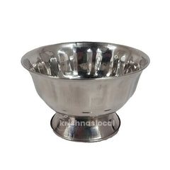 Silver Stainless Steel Chandan Bowl^ - Shaalis.com
