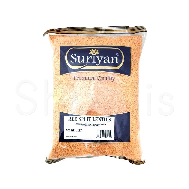 Suriyan Masoor Dal (Red Split Lentils) 3.6kg^ - Shaalis.com