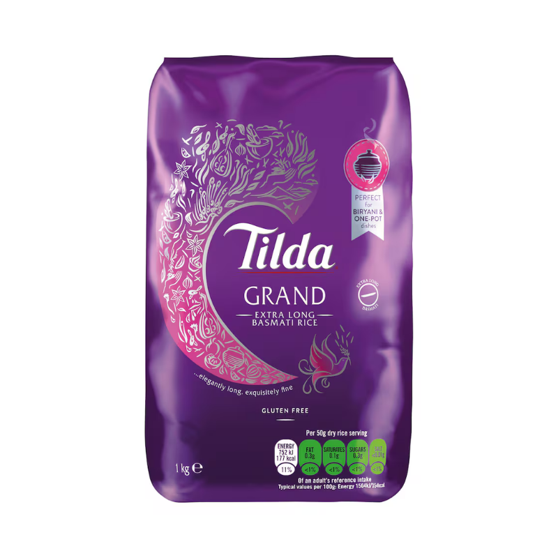 Tilda Grand Extra Long Basmati Rice 1kg