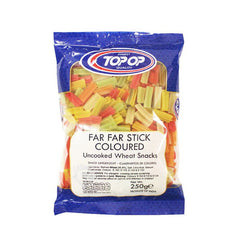 Top Op Far Far Stick Coloured Uncooked Wheat Snacks 250g^ - Shaalis.com