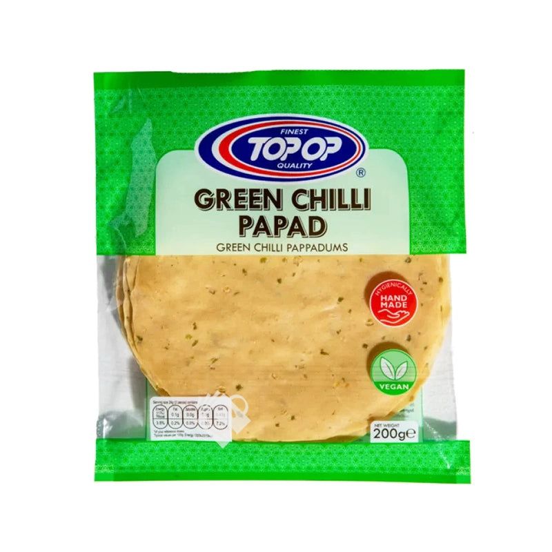 Top Op Green Chilli Papad 200g^ - Shaalis.com