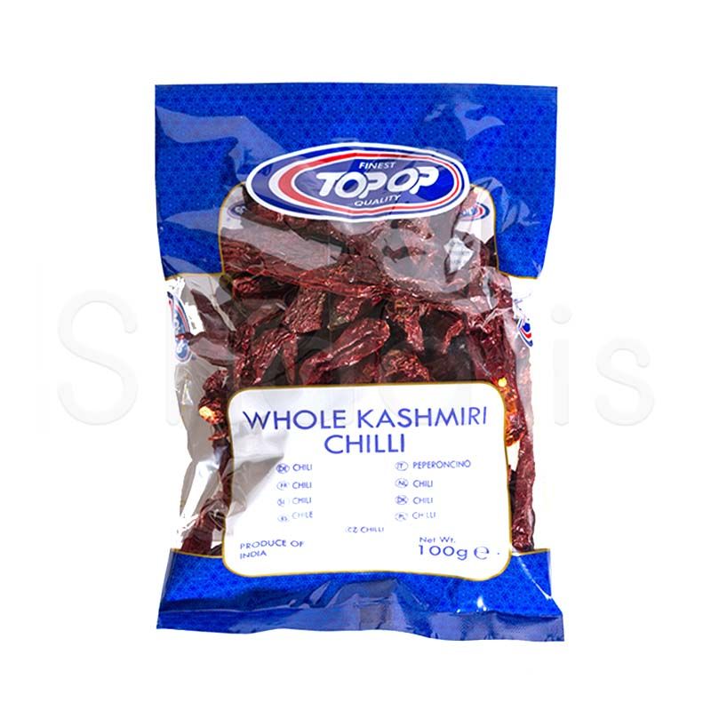 Top Op Kashmiri Chillies Whole 100g - Shaalis.com