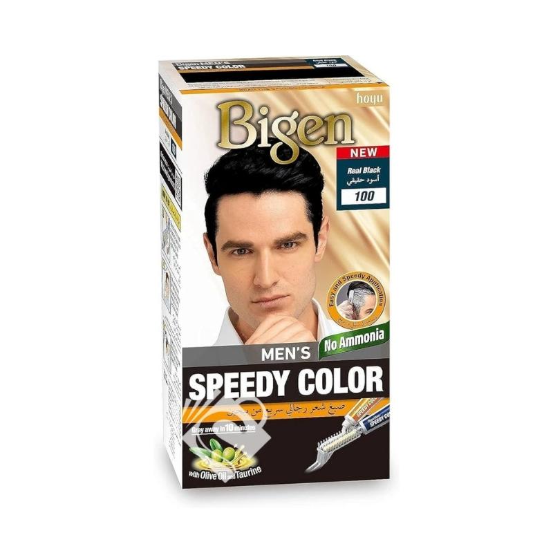 Bigen Men's Hair Dye (100) Real Black 80g
