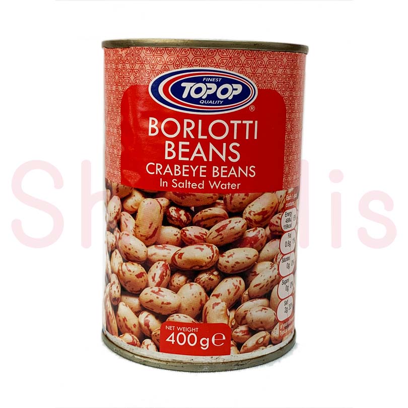 Top Op Borlotti Beans-Crabeye Beans 400g^