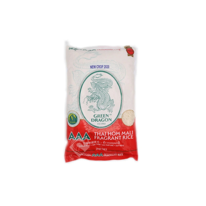Green Dragon AAA Thai Hom Mali Fragrant Rice 2kg^