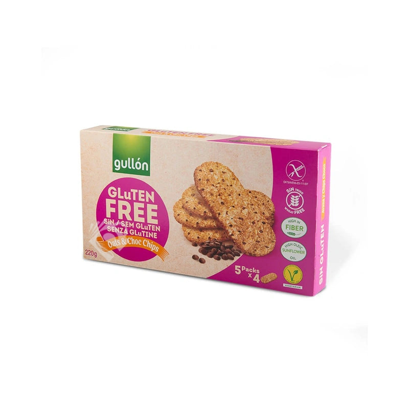 Gullon Sugar Free Oats & choco chip Biscuits 220g^
