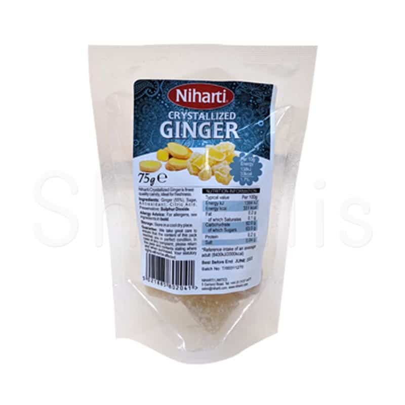 Niharti Crystallized Ginger 75g^