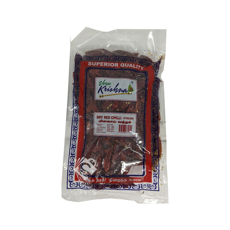 Shree Krishna Dry Red Chilli (Stemless) 500g^