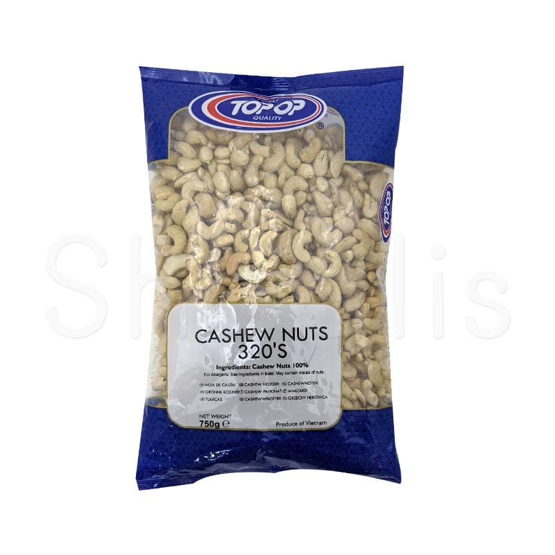 Top Op Cashew Nuts 320's 750g^