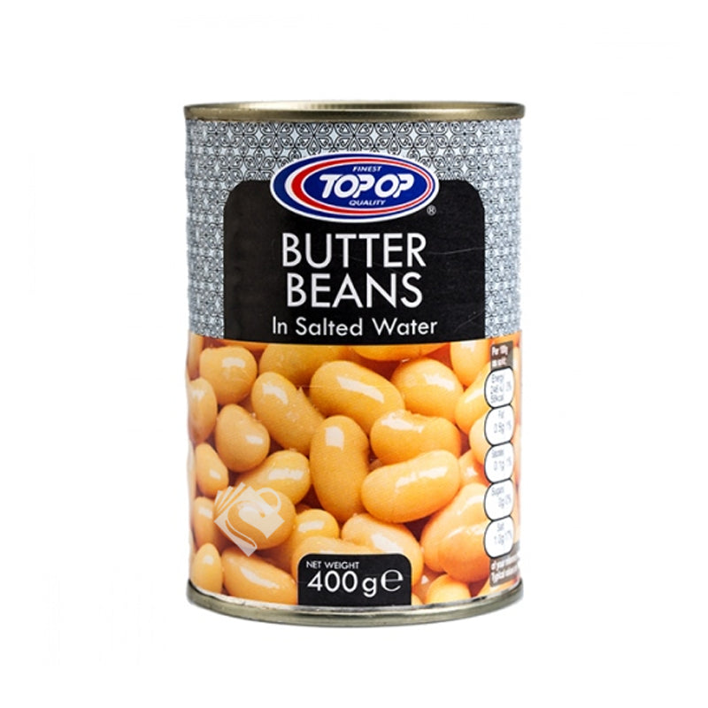 Top Op Butter Beans In Salted Water 400g^